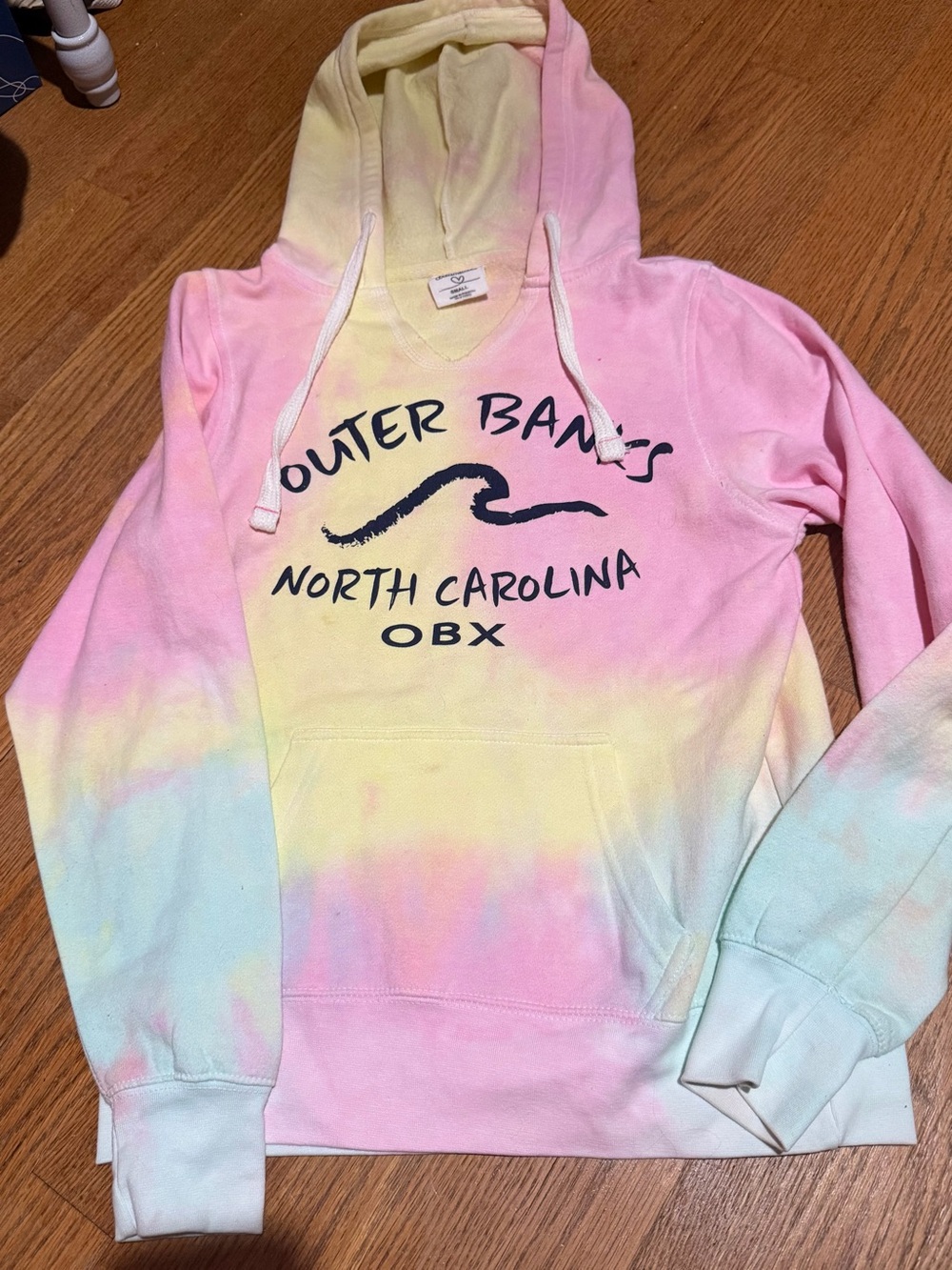 Kids Tie-Dye Pullover Hoodie - Pastel Pink/Yellow/Blue